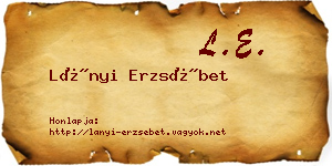 Lányi Erzsébet névjegykártya